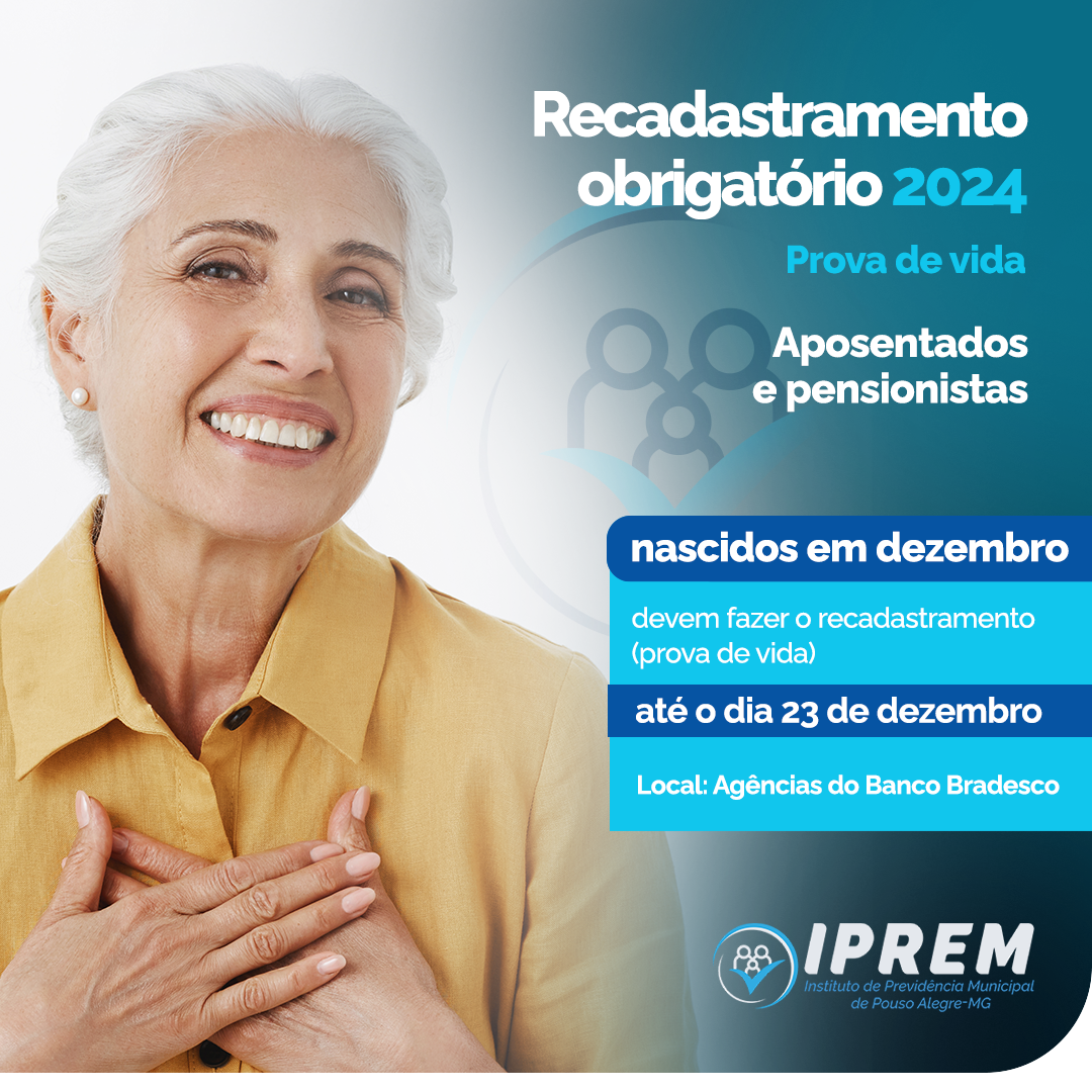 RECADASTRAMENTO ANIVERSARIANTES DE DEZEMBRO